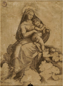 Madonna con Bambino sulle nuvole